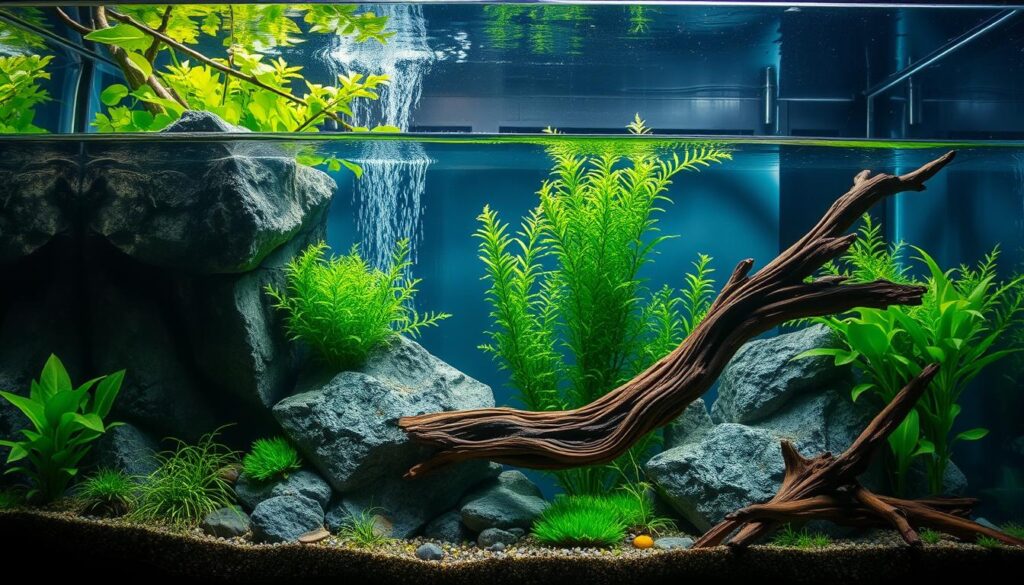 meilleure décoration pour cacher filtre aquarium