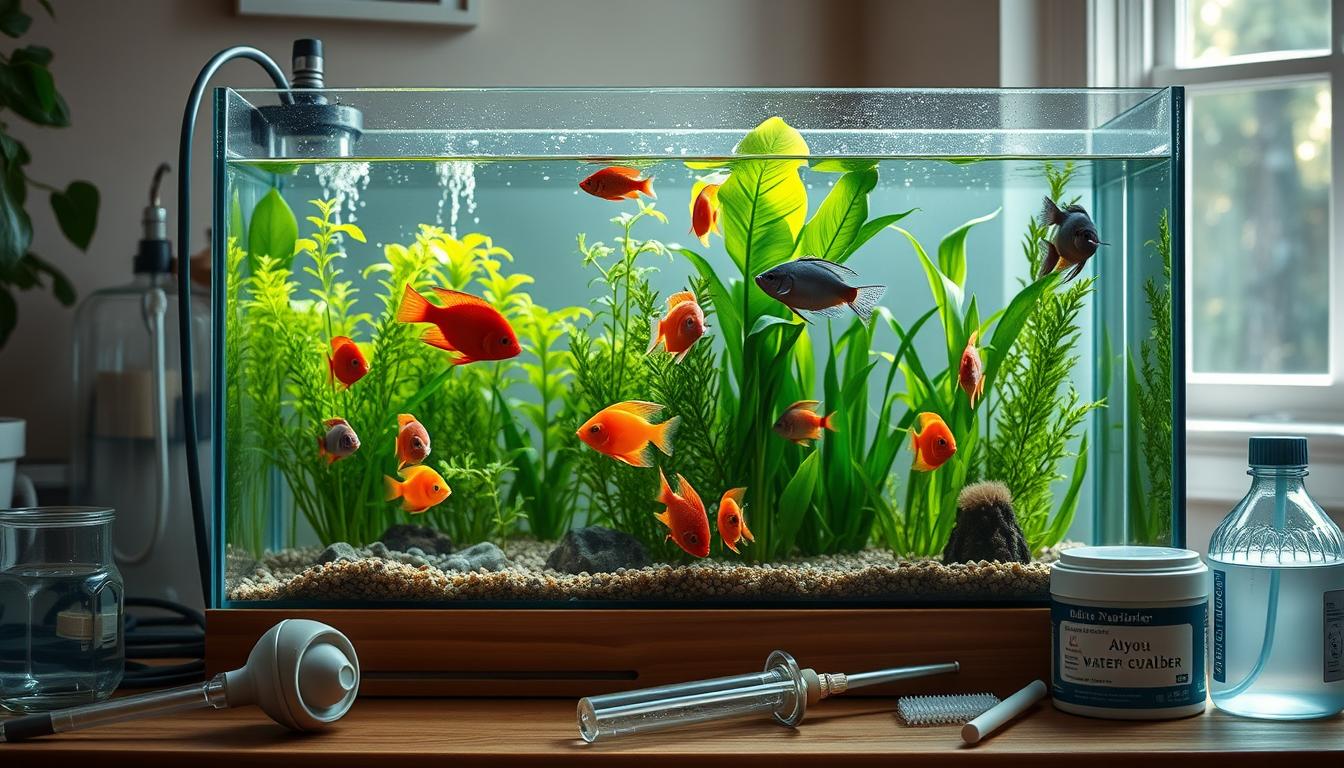 nettoyage d'aquarium à domicile, bons gestes, le fond,  produit utilisées