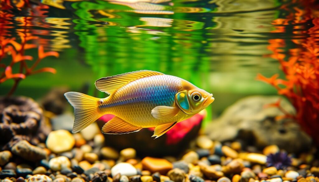 poisson qui nage en surface