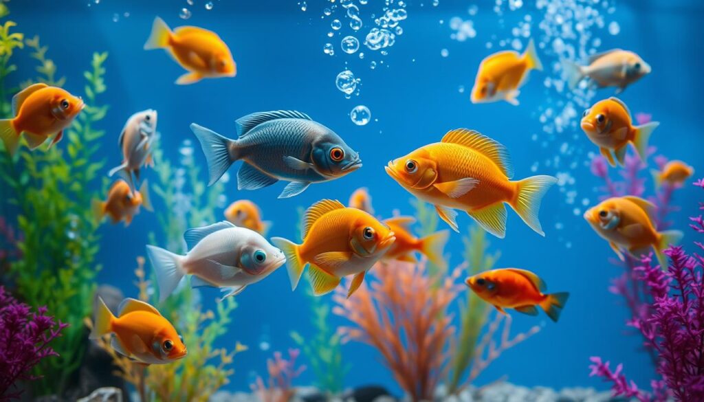 Poissons dans l'aquarium