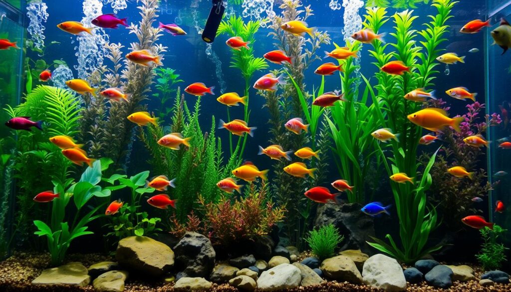 Poissons dans un aquarium