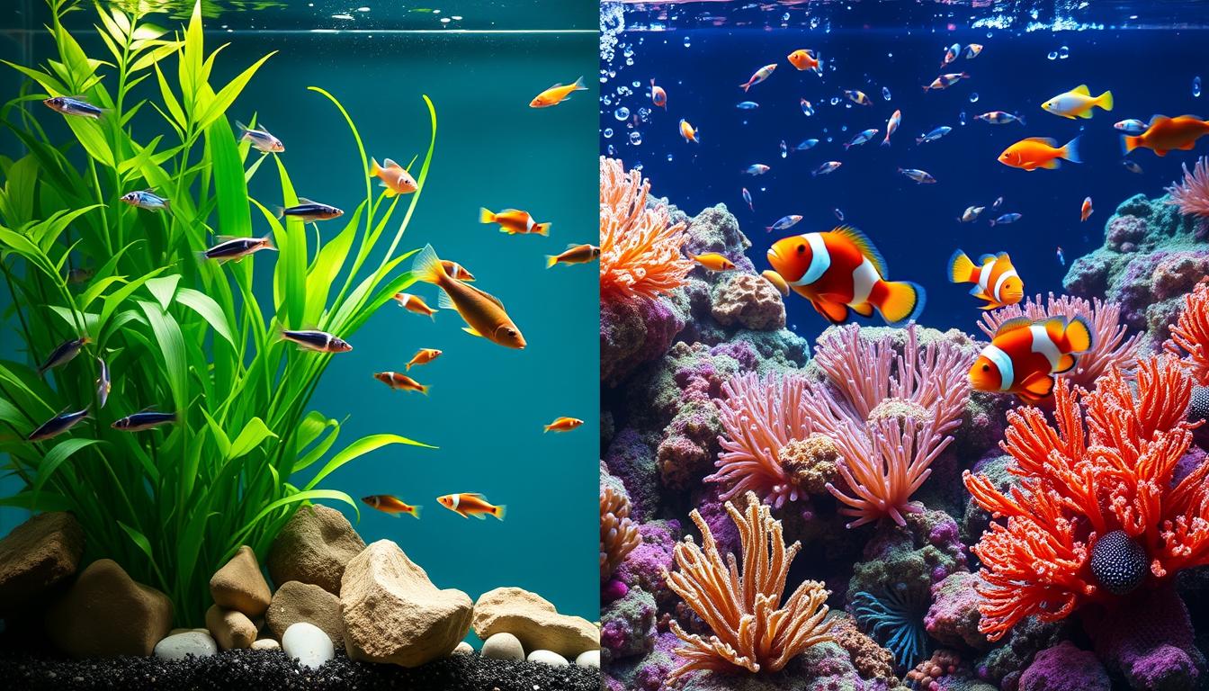 Aquarium d'Eau Douce vs. Eau Salée