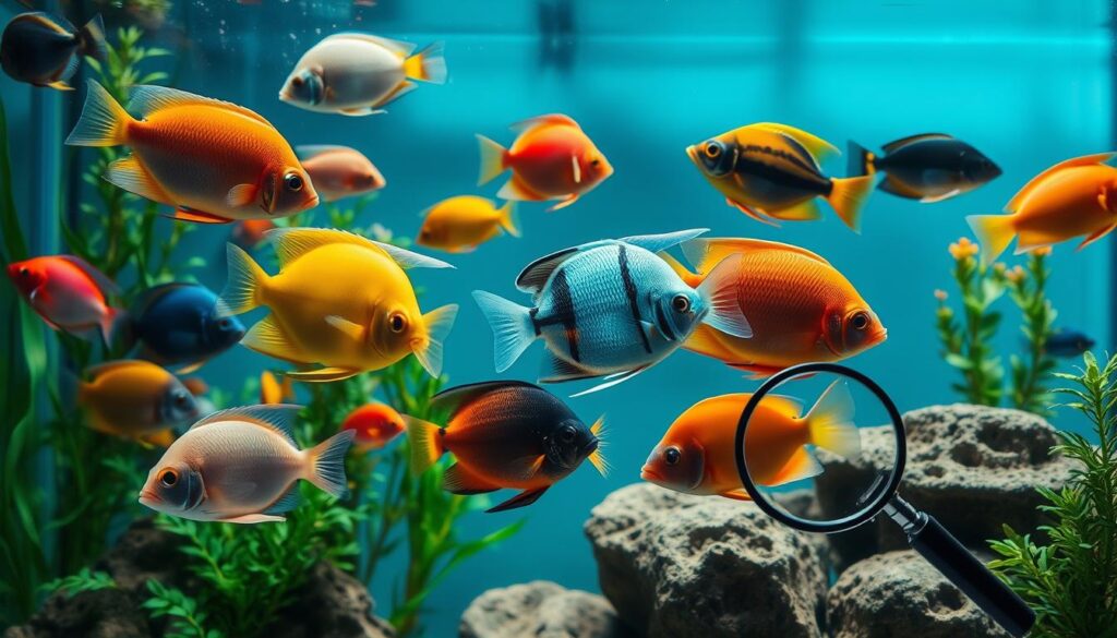 Diagnostic des poissons d'aquarium