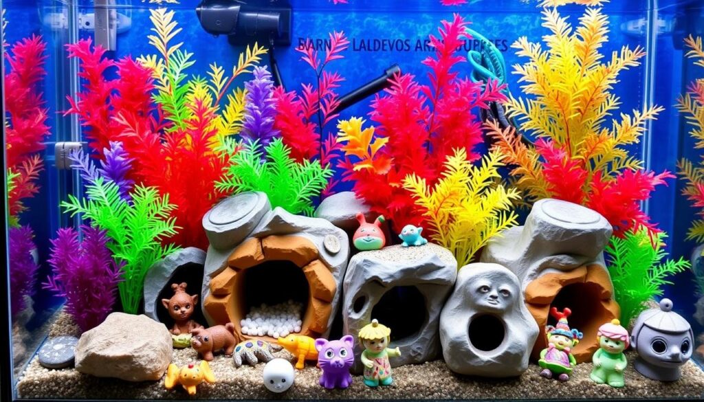 accessoires aquarium décoratifs