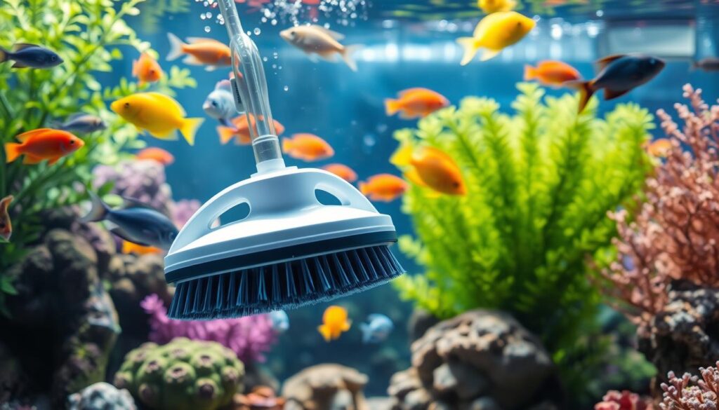 aquarium à brosse