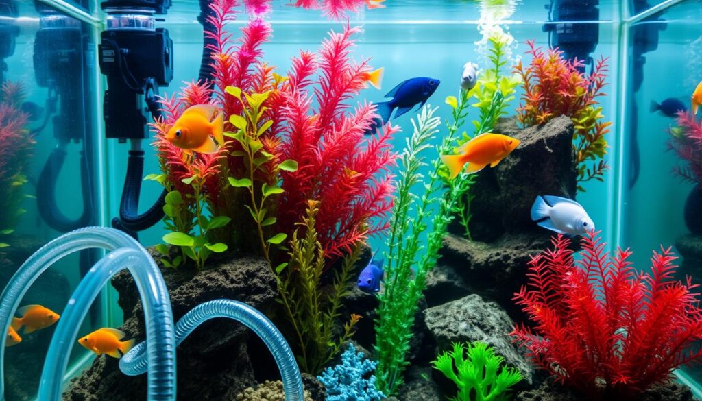 installation filtre aquarium