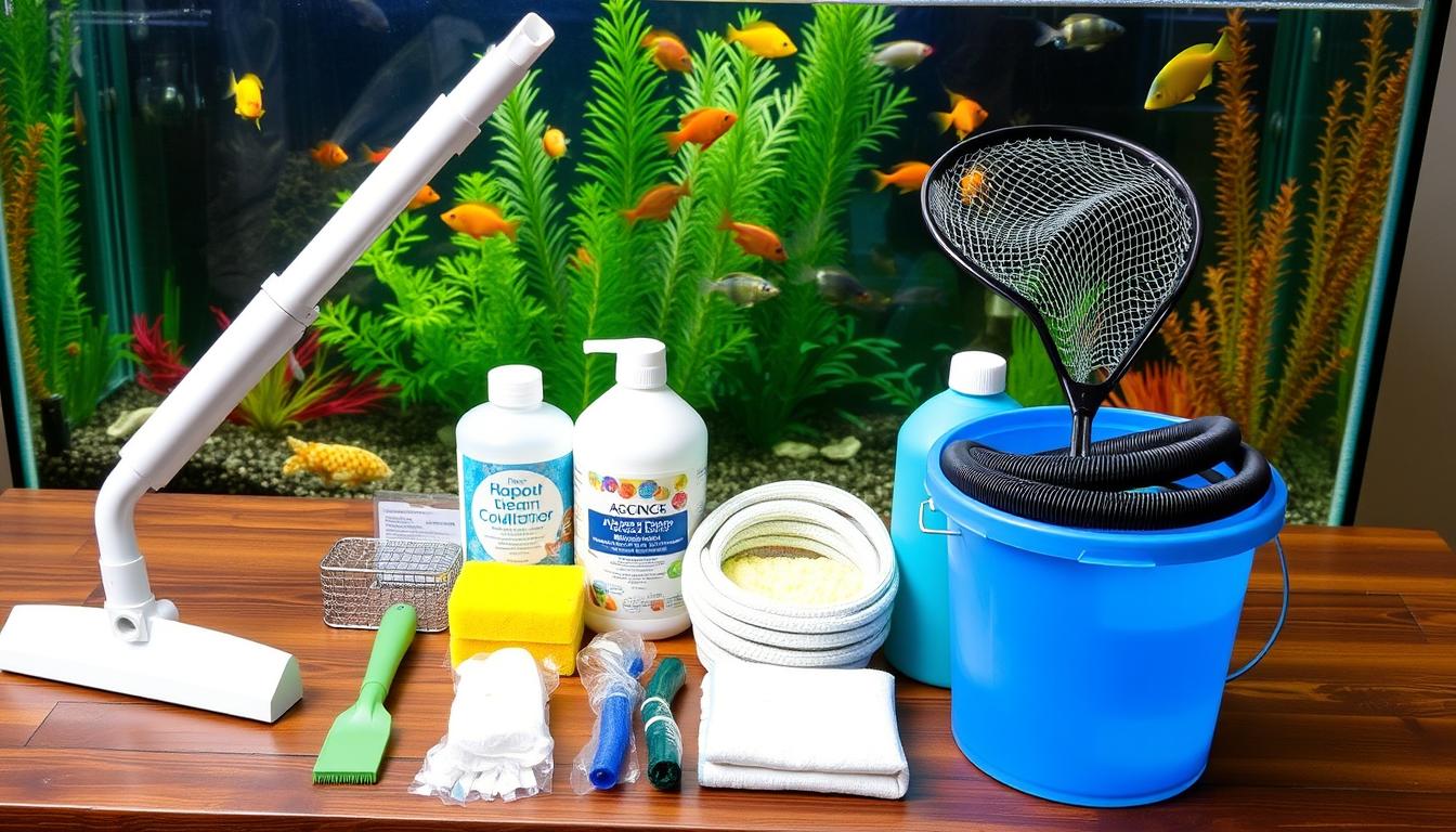 outils pour le nettoyage d'aquarium